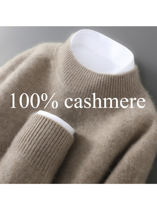 100% reiner Cashmere Herren-Strickpullover , Regular Fit, ideal für Business-Casual-Anlässe