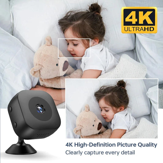 Cámara de seguridad VIVO 4K Mini a todo color, modo nocturno, alta resolución, monitor WiFi, impermeable, detector de movimiento, vigilancia del hogar