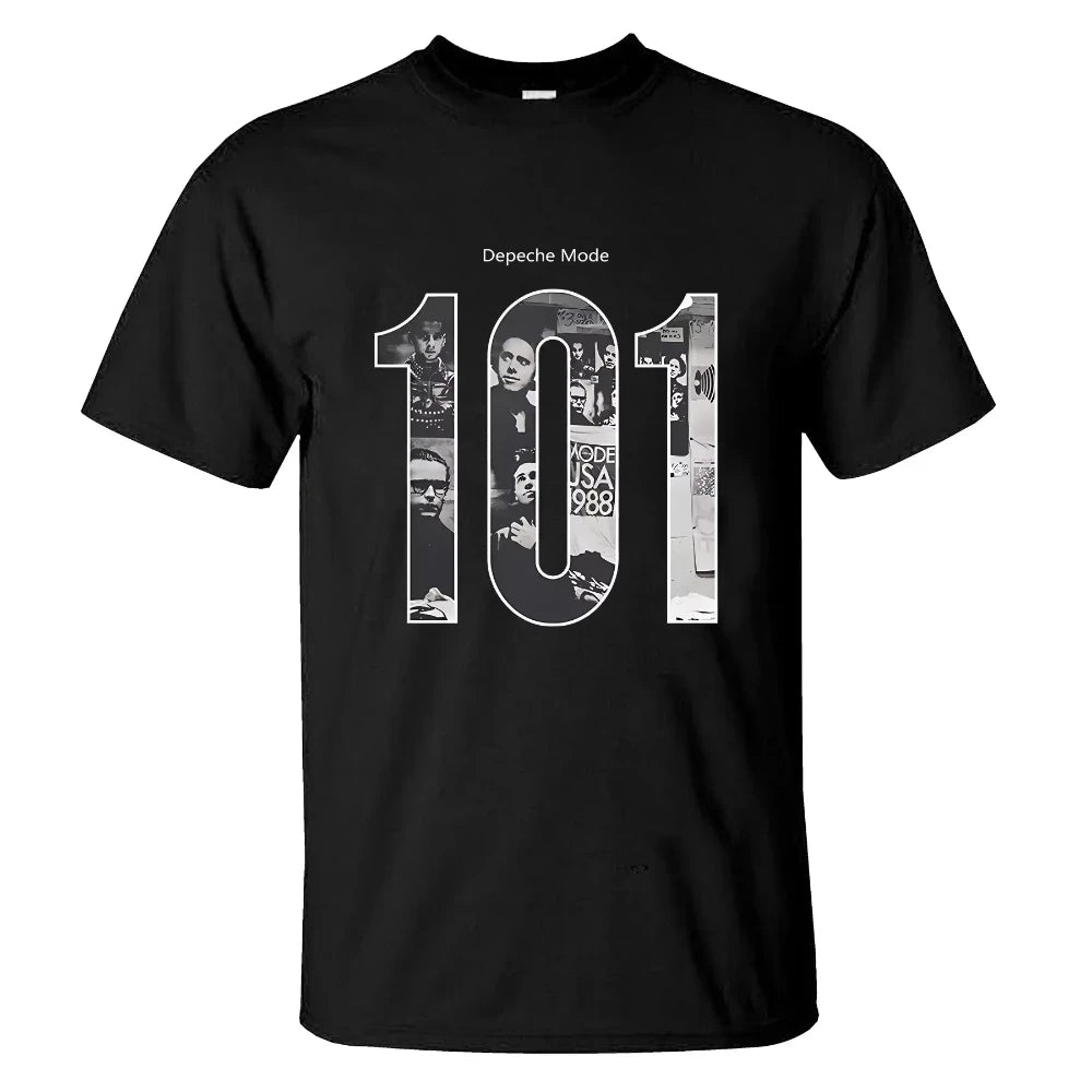 Herren-T-Shirt Rose Tops Schwarz von Depeche Mode T-Shirt Lässig Oversized Männlich Lässige Grafik Streetwear Unisex