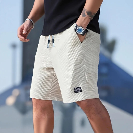 Herren-Shorts, Herren-Casual-Hosen, Herren-Badeshorts, Herren-Sportshorts, neuer modischer Textilstoff mit Struktur, atmungsaktive Hosen, geeignet für den täglichen Freizeitgebrauch und Sport