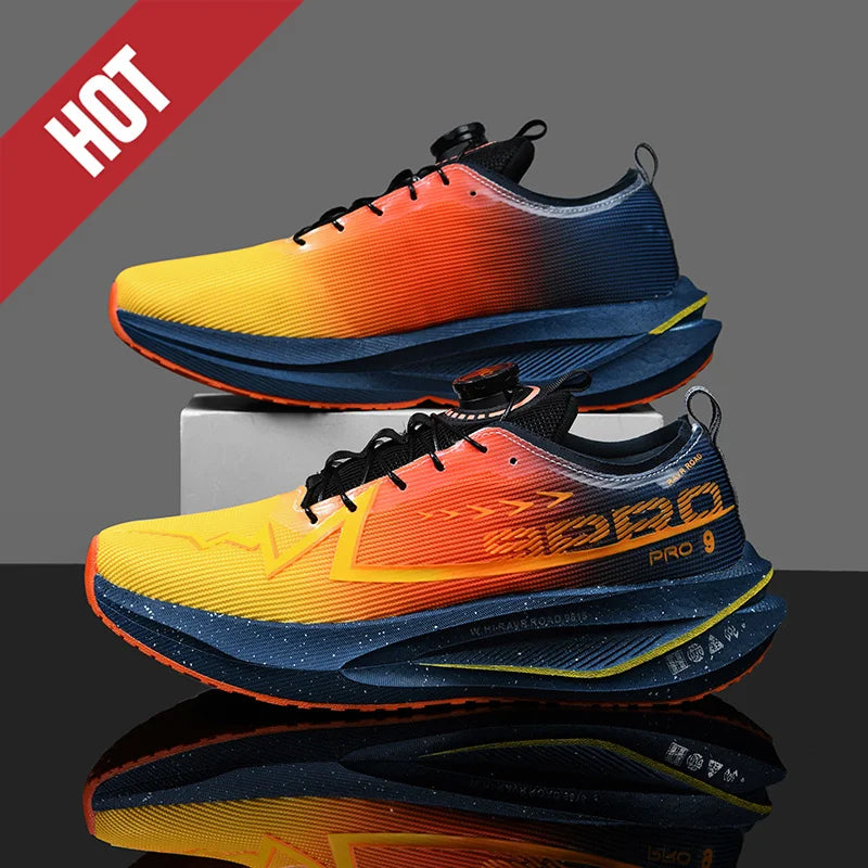 Fluoreszierende Laufschuhe Kohlefaserplatte Marathon Herren Sport Atmungsaktiv Leicht Damen Bequeme Sportliche Sneakers Freizeit