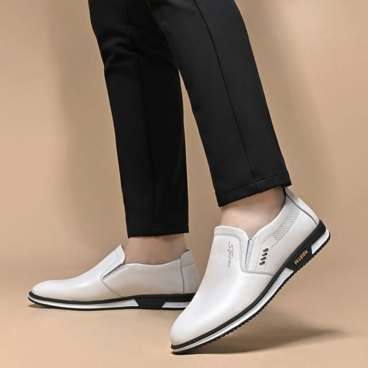 Luxuriöse Herren-Kunst-Lederschuhe Bequeme Loafer Zum Hineinschlüpfen Herrenschuhe Mokassins Rutschfeste Fahrschuhe Hochwertige Herrenschuhe Übergröße