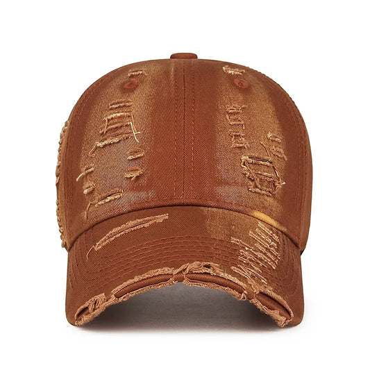 Coole Mode Damen Herren Ripped Denim Baumwoll Baseballcap Unisex Für Damen und Herren