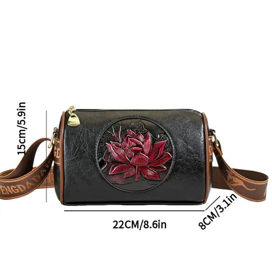 Lässige Damenhandtasche aus weichem Leder, Schulter- und Umhängetasche für Frauen, Neue Mode, bedruckte Damen-Umhängetasche