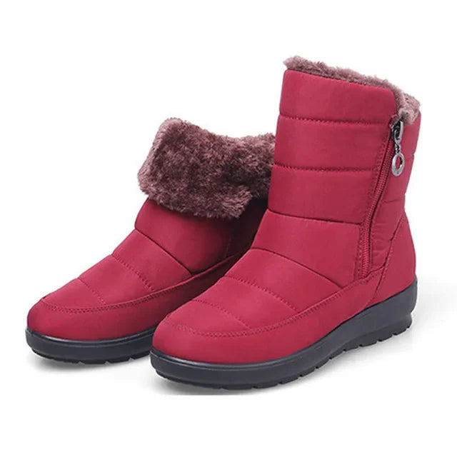 BEYARNE die neuen wasserdichten rutschfesten Winterstiefel plus Baumwoll-Velours-Schuhe für Frauen, warme große Größe 41 42 Schneestiefel E1068