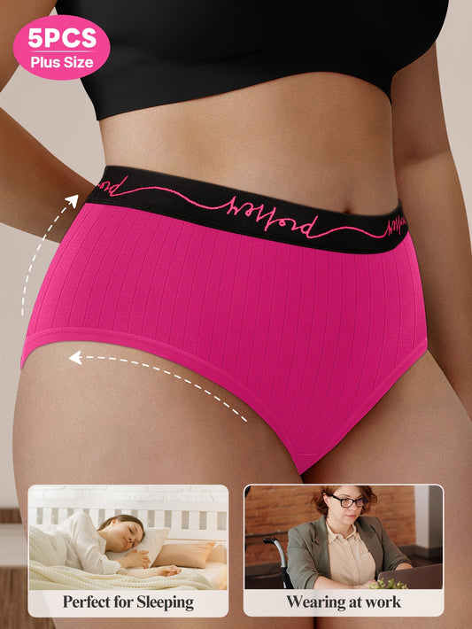 5-Stück Damen Slips/Briefs , Stretch , Grosse Größen