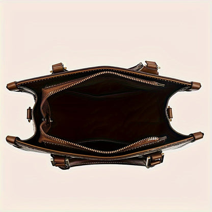 3-piece set for women: luxury tote, wallet &amp; handbag – designer bag collection with large capacity in grey/dark brown/white | Versatile bags for everyday use &amp; special occasions, elegant women's handbags, small women's wallet