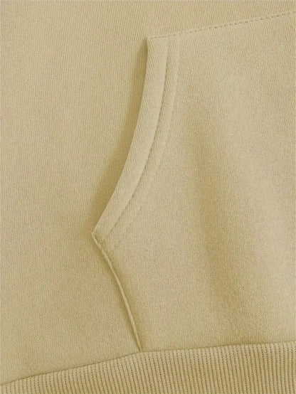 Große Größen, weiches, lässiges Langarmshirt mit Tasche, bequemes Damen-Casual-Outfit in großen Größen