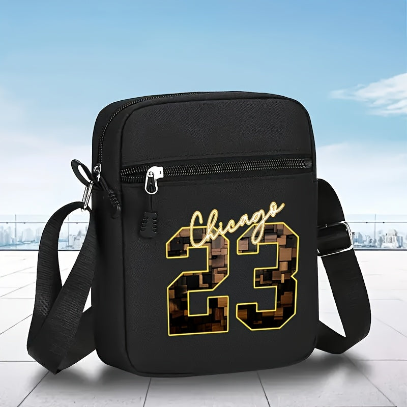 2-teiliges Set: Chicago 23 Golden Print Baseballcap & Crossbody-Tasche