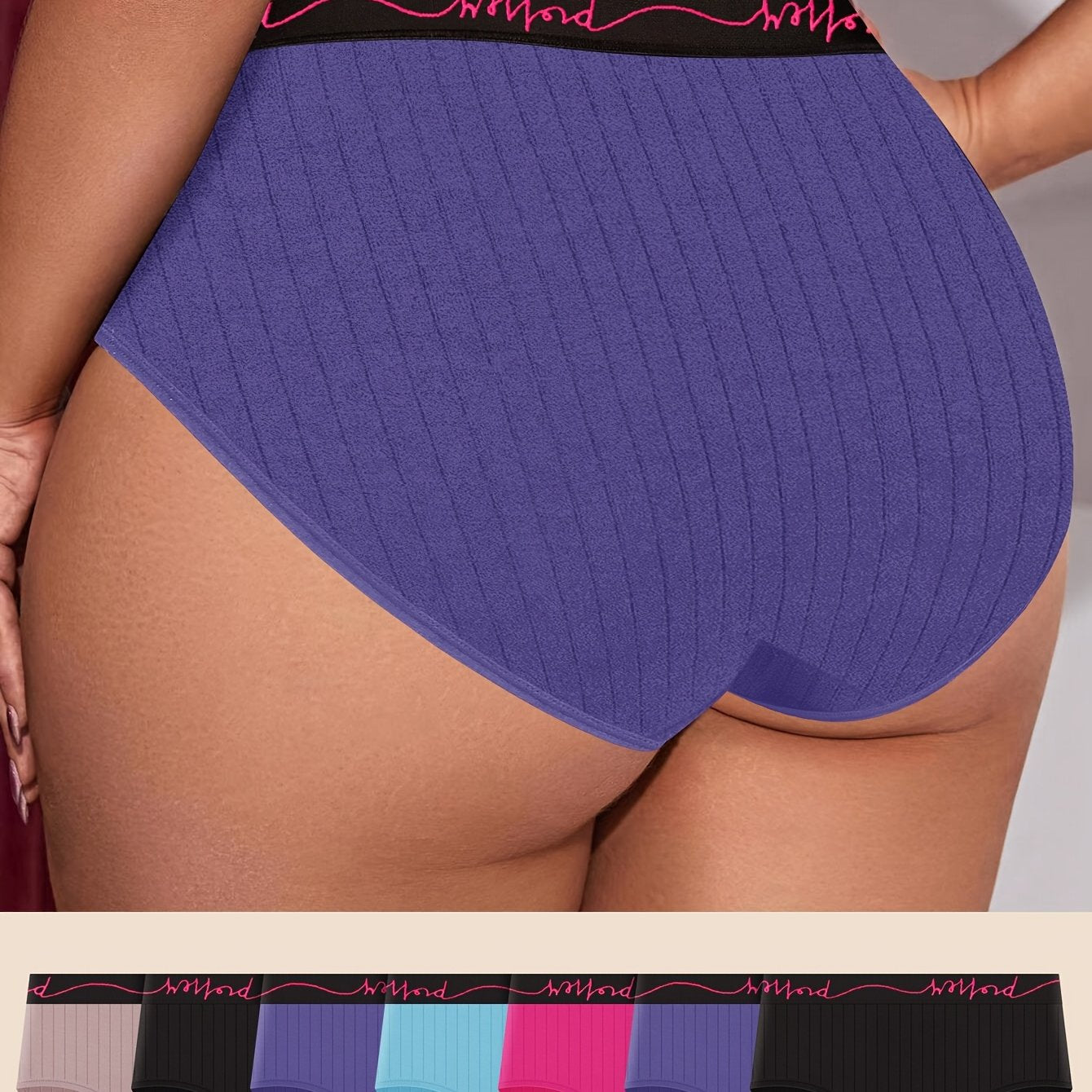 7-Stück Damen-Slips in grossen Größen , Elastisch