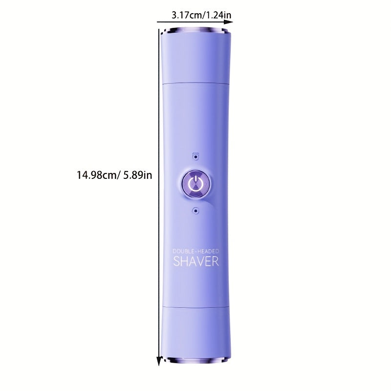 1 Stück Wiederaufladbarer Elektrorasierer mit Doppelkopf | 2-in-1 Kabelloser Unisex Nass- und Trocken-Body-Haarschneider sowie Gesichts-Epilierer, Pflegegeräte & Trimmer