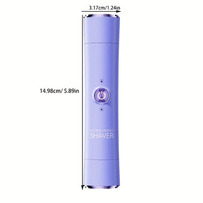 1 Stück Wiederaufladbarer Elektrorasierer mit Doppelkopf | 2-in-1 Kabelloser Unisex Nass- und Trocken-Body-Haarschneider sowie Gesichts-Epilierer, Pflegegeräte & Trimmer