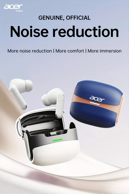 [Acer] 2025 neues Modell TWS kabelloses Headset mit kräftigem Bass Stereo + Sprachgeräuschunterdrückung Ultra-langer Akkulaufzeit  HIFI-Audio