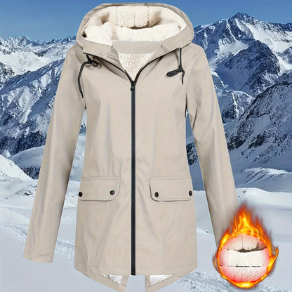 Damen Jacke , Herbst/Winter mit Kapuze, Grosse Größen