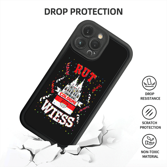 Handyhülle - Köln Rut un Wiess  Karneval Kölsch Kölle Alaaf, Schwarz, S Neue TPU-Handyhülle, kompatibel mit iPhone 17/16/15/14/13/12