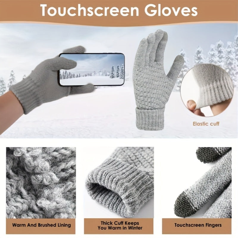 9-teiliges Winter-Warm-Up-Set für Weihnachts-Outdoorsport: Warme Mütze, Halswärmer, Touchscreen-Handschuhe, Thermo-Hand- und Fußschutz, weiche Ohrenschützer & Bodensocken