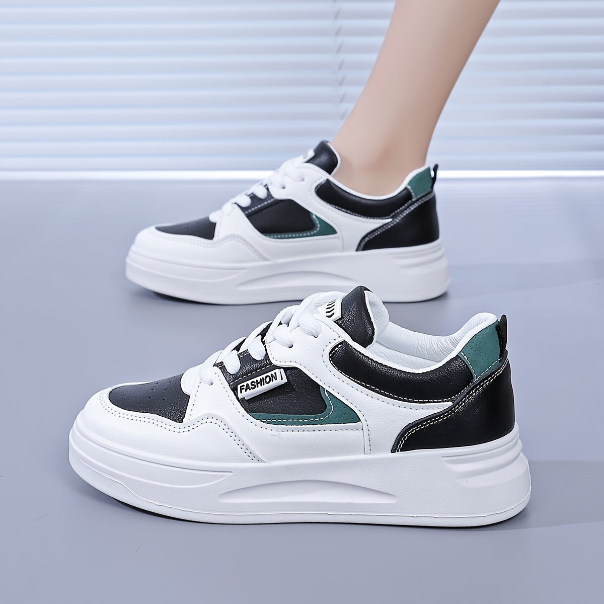 Leichte Sneaker für Damen, Low-Top Schnürplattform Freizeitschuhe, Damenmode Schuhe