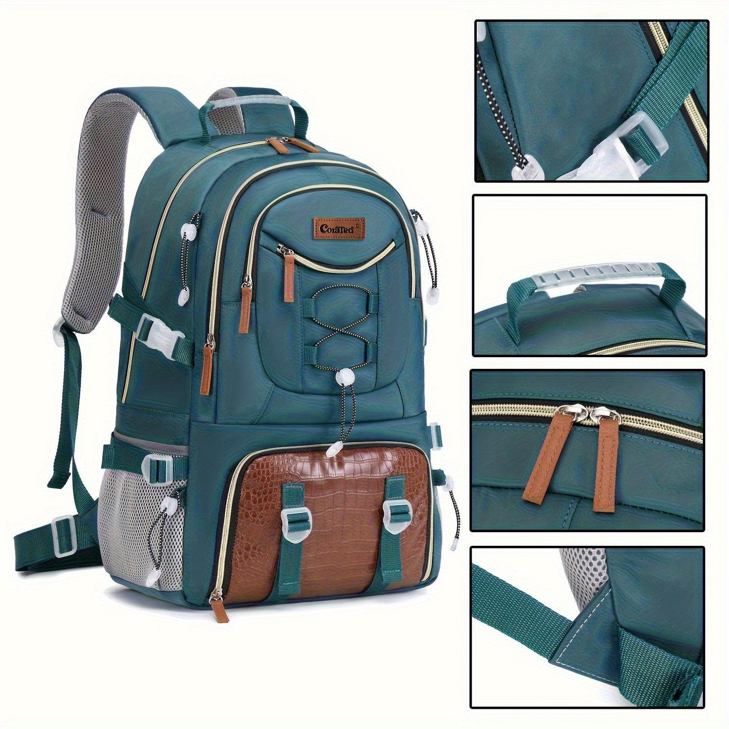 Großer Outdoor-Reiserucksack mit hoher Kapazität, mit Laptop-/Tablet-Fach, Schuhfach, verstellbaren Gurten - langlebiger Sport-Rucksack