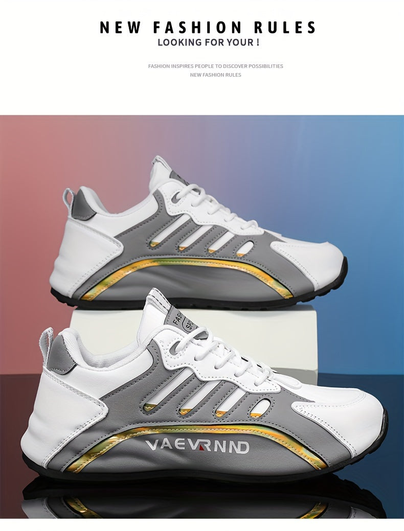 Herren Freizeitsneaker - Low-Top-Schnürschuhe mit atmungsaktivem Obermaterial, gepolstertem Komfort und langlebiger Profilsohle