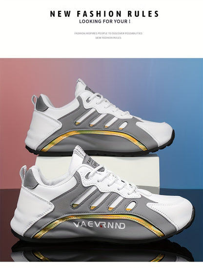 Herren Freizeitsneaker - Low-Top-Schnürschuhe mit atmungsaktivem Obermaterial, gepolstertem Komfort und langlebiger Profilsohle