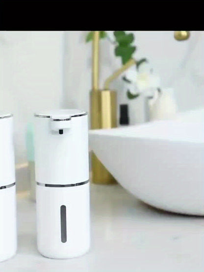 Ein 380 ml wiederaufladbarer automatischer Sensorspender für Seife, geeignet für Schaumschhandseife und Küchenreiniger mit automatischer Sensortechnologie