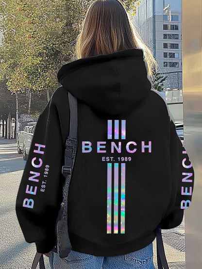Plus-Size-Hoodie für Damen  lässige Langarmjacke für Herbst/Winter, maschinenwaschbar