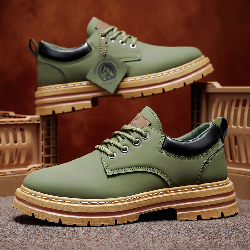 Herren Klassische Low-Top Oxfords - Schnürung mit Rundspitze, rutschfeste PVC-Sohle, leichtes Obermaterial & gepolsterte Innensohle für Business Casual, Outdoor, Fitnessstudio - Vielseitig für alle Jahreszeiten (Einfarbig)