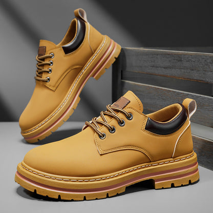 Herren Klassische Gelbe Oxfords  ,strapazierfähiger PVC-Sohle