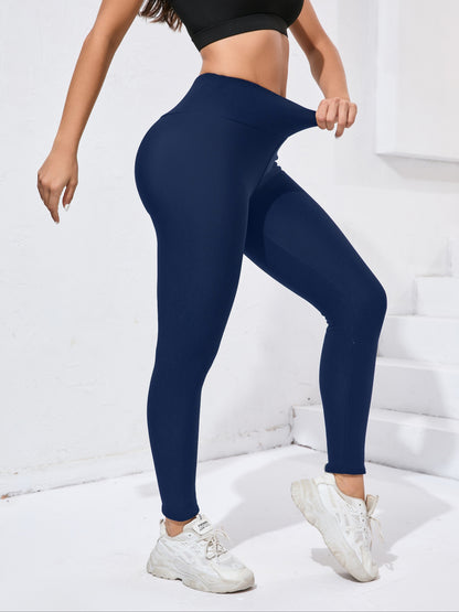 Damen Yoga-Leggings mit hoher Elastizität - Einfarbig, Enganliegend, Besonders Wärmend, Ideal für Laufen, Fitness & Outdoor-Aktivitäten, Wärmeverstärkender Stoff, Wärmende Leggings | Hoch elastischer Stoff | Glatte Textur Leggings