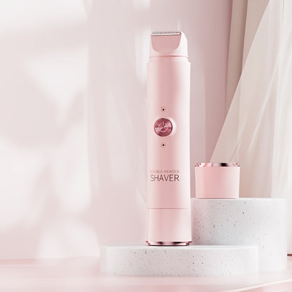 1 Stück Wiederaufladbarer Elektrorasierer mit Doppelkopf | 2-in-1 Kabelloser Unisex Nass- und Trocken-Body-Haarschneider sowie Gesichts-Epilierer, Pflegegeräte & Trimmer