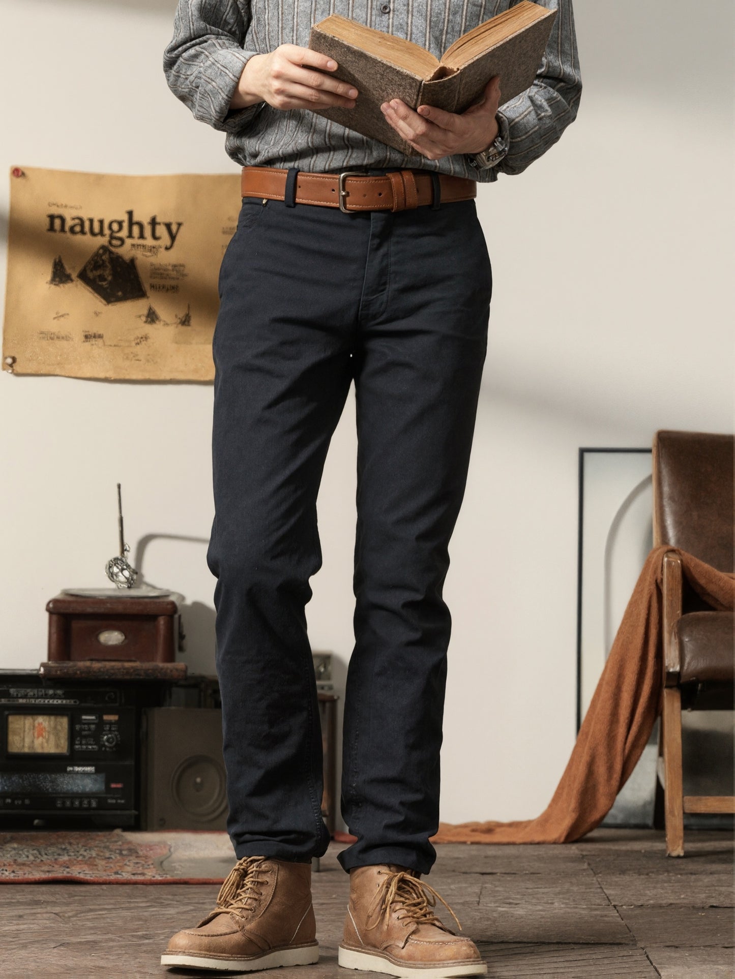 2er-Set Herren Allwetter Stretch-Chinohosen - Uni, Regular Fit, , bequem & langlebig