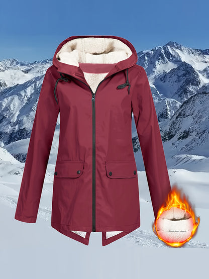 Damen Jacke , Herbst/Winter mit Kapuze, Grosse Größen