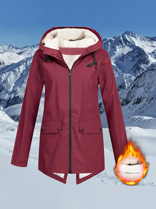 Damen Jacke , Herbst/Winter mit Kapuze, Grosse Größen