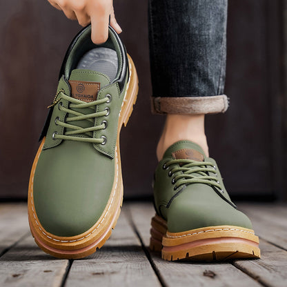 Herren Klassische Gelbe Oxfords  ,strapazierfähiger PVC-Sohle