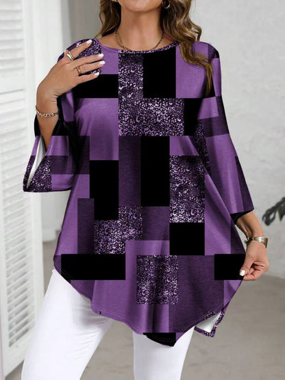 Damen Bluse , Moderne Muster , diverse Farben , Grosse Größen