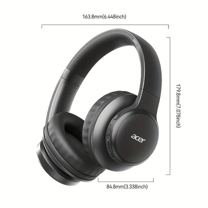 Aufgerüstete kabellose Over-Ear-Kopfhörer mit bassverstärktem Sound, leichtem klappbarem Design und integriertem Mikrofon. Inklusive 3,5-mm-Audiokabel