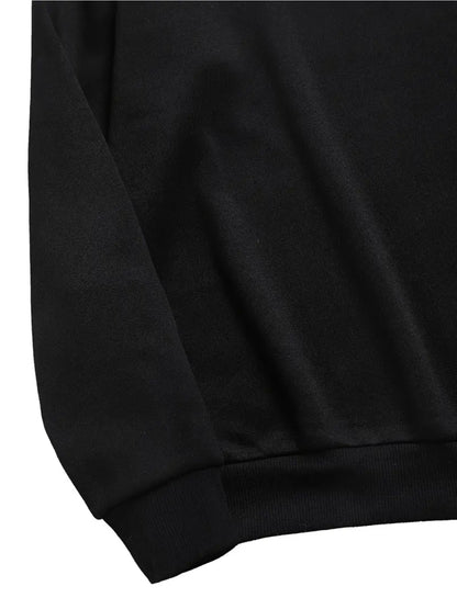 2 Teile SIX SEVEN Bedruckter Y2K-Stil Elegante Lässige Damen-Sportbekleidung | Fleece Pullover mit Rundhalsausschnitt und Langarm sowie Lange Hose Set