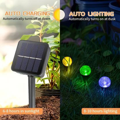 20 Stück Solar-Garten-Kristalllichter, Außen-Rasenlichter mit 8 Lichtmodi, automatische Abschaltung am Tag undNight-On for Summer, Camping, Christmas, Wedding, Party, Birthday Pathway Decorations