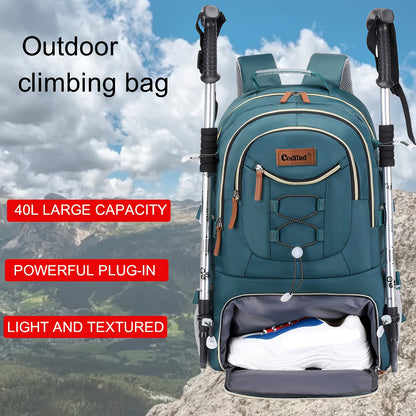 Großer Outdoor-Reiserucksack mit hoher Kapazität, mit Laptop-/Tablet-Fach, Schuhfach, verstellbaren Gurten - langlebiger Sport-Rucksack