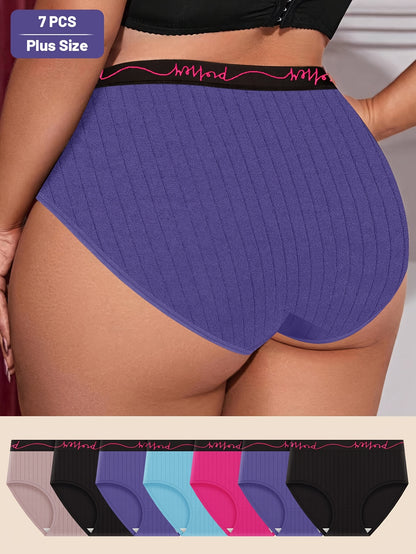 7-Stück Damen-Slips in grossen Größen , Elastisch