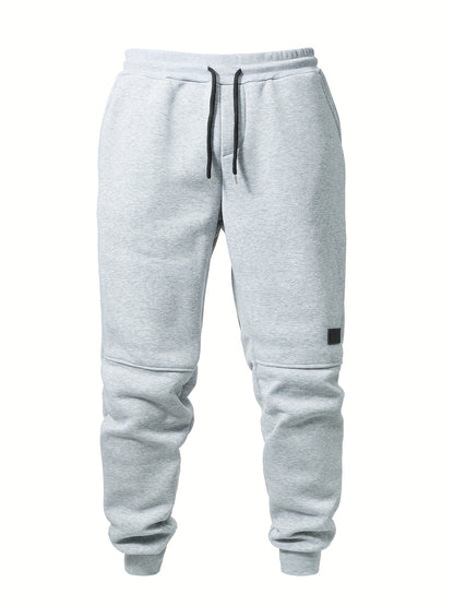 5er-Set Herren-Fleece-Jogginghosen mit Kordelzug, einfarbig, warm