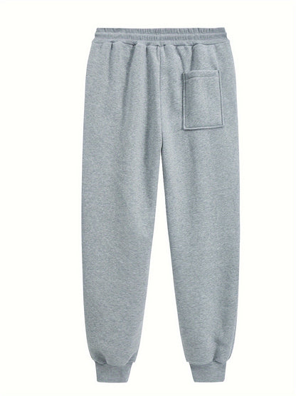 5er-Set Herren-Fleece-Jogginghosen mit Kordelzug, einfarbig, warm