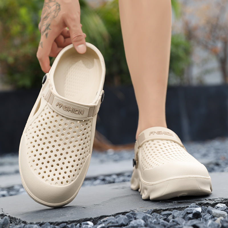 Herren-Sommerschuhe mit geschlossenem Zeh, rutschfeste Gartenschuhe für den Außeneinsatz, vielseitige Strandsandalen