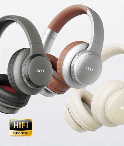 Aufgerüstete kabellose Over-Ear-Kopfhörer mit bassverstärktem Sound, leichtem klappbarem Design und integriertem Mikrofon. Inklusive 3,5-mm-Audiokabel