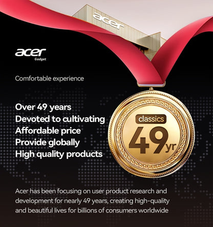 Acer True Wireless Stereo Ohrhörer | Geräuschunterdrückung bei Anrufen, Hi-Fi-Sound, leichtes Touchscreen-Design, extra lange Standby-Zeit, Sport- und Lauf-Ohrhörer,  stilvolles Aussehen