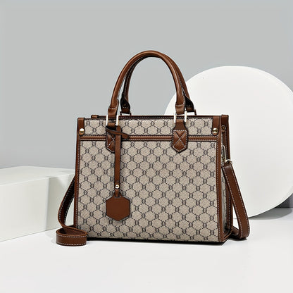 3-piece set for women: luxury tote, wallet &amp; handbag – designer bag collection with large capacity in grey/dark brown/white | Versatile bags for everyday use &amp; special occasions, elegant women's handbags, small women's wallet