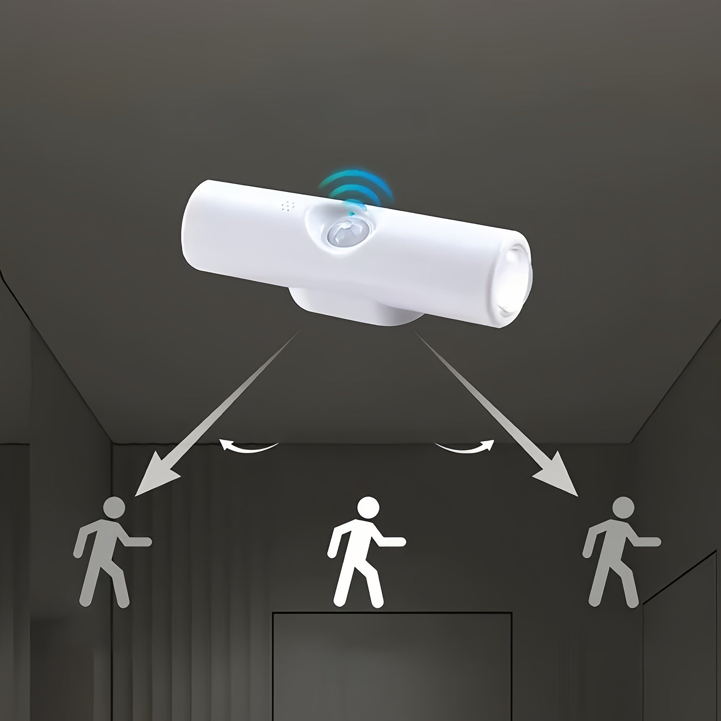 6er-Set weiße, wandmontierte, intelligente LED-Lichtleiste mit Bewegungssensor, dimmbar,  geeignet für Treppen, Flur, Schlafzimmer
