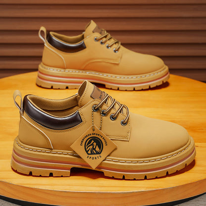Herren Klassische Gelbe Oxfords  ,strapazierfähiger PVC-Sohle