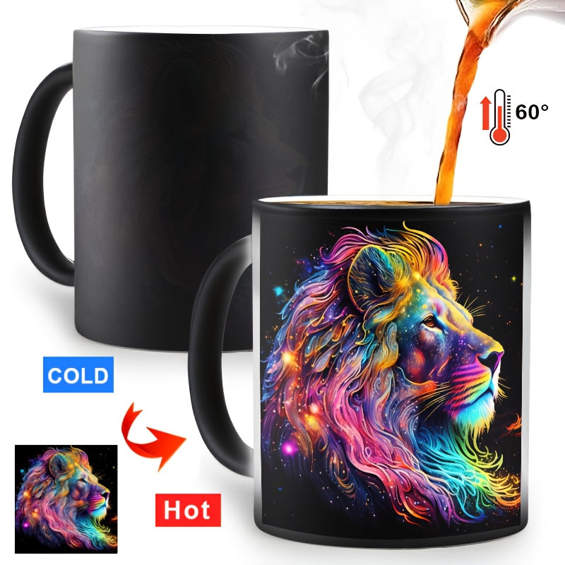 1 Stück 0,33Liter Zodiac Magic Farbwechsel-Becher - Lebhaftes Sternbild-Design, für heiße & kalte Getränke, perfekte Geschenkidee nur Handwäsche