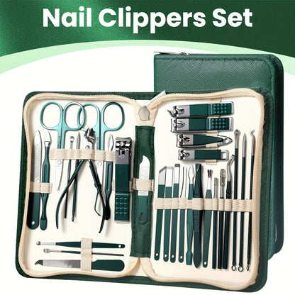 30-teiliges Set aus Nagelknipsern aus Edelstahl, Nagelpflegeset, Maniküre-Set – geeignet für den täglichen Gebrauch zu Hause oder im Nagelstudio